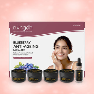 Blueberry Anti-Ageing Facial Kit | Reduces fine lines & wrinkles | Firms Skin - Ningen Skin Sciences Pvt. Ltd.