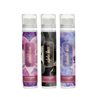 Elite Perfume Cream Set: Arabic Lura, Alphaboss & Lavender Bliss Perfumes 50g*3 - Ningen Skin Sciences Pvt. Ltd.