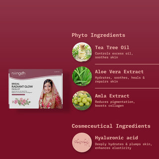 Bridal Radiant Glow Facial Kit | Deeply Hydrates |  Nourishes Skin | Brightens Skin - Ningen Skin Sciences Pvt. Ltd.