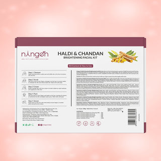 Haldi & Chandan  Brightening Facial Kit | Brightens Skin | Rejuvenates Skin - Ningen Skin Sciences Pvt. Ltd.
