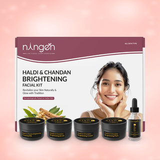 Haldi & Chandan  Brightening Facial Kit | Brightens Skin | Rejuvenates Skin - Ningen Skin Sciences Pvt. Ltd.