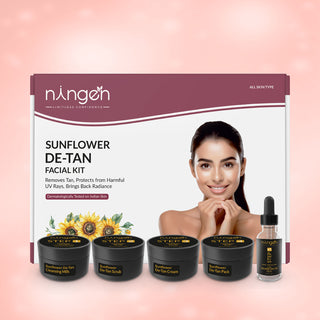 Sunflower DE-TAN Facial Kit | Removes Tan | Repairs Sun Damage - Ningen Skin Sciences Pvt. Ltd.