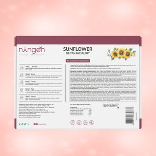 Sunflower DE-TAN Facial Kit | Removes Tan | Repairs Sun Damage - Ningen Skin Sciences Pvt. Ltd.