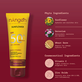 Sunflower Sun Care Cream SPF-50 - Ningen Skin Sciences Pvt. Ltd.