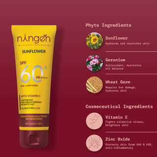 Sunflower Sun Care Cream SPF-60 - Ningen Skin Sciences Pvt. Ltd.