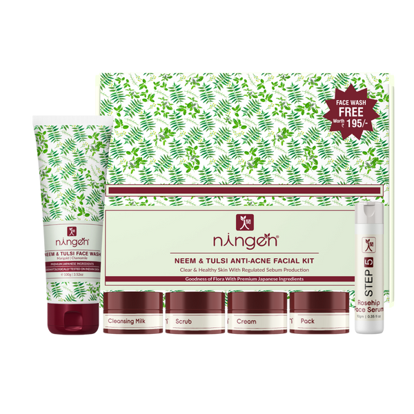 Ningen Neem and Tulsi Anti-acne Facial Kit - Ningen Skin Sciences Pvt. Ltd.