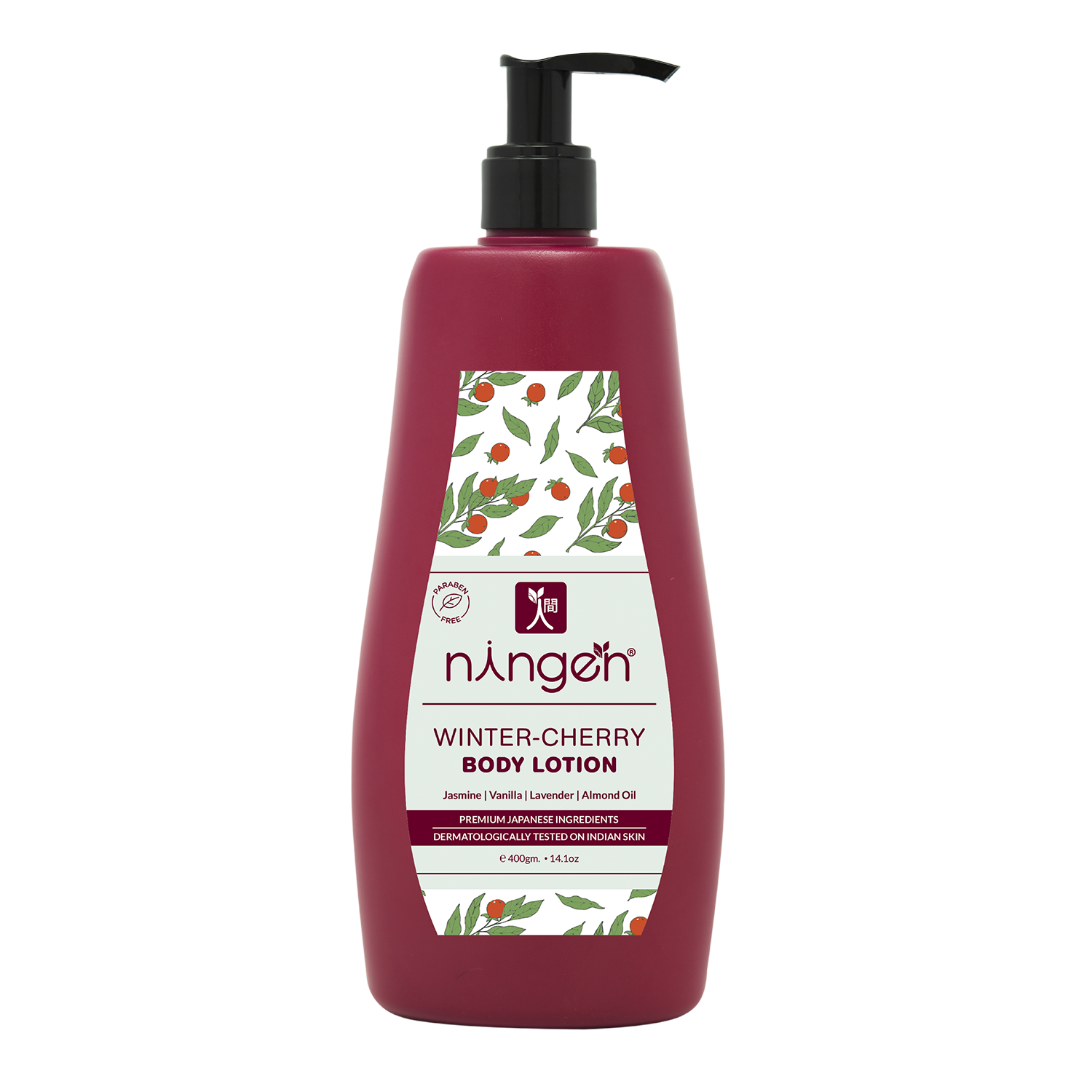 Winter Cherry Body Lotion for Dry Skin by Ningen Ningen Skin